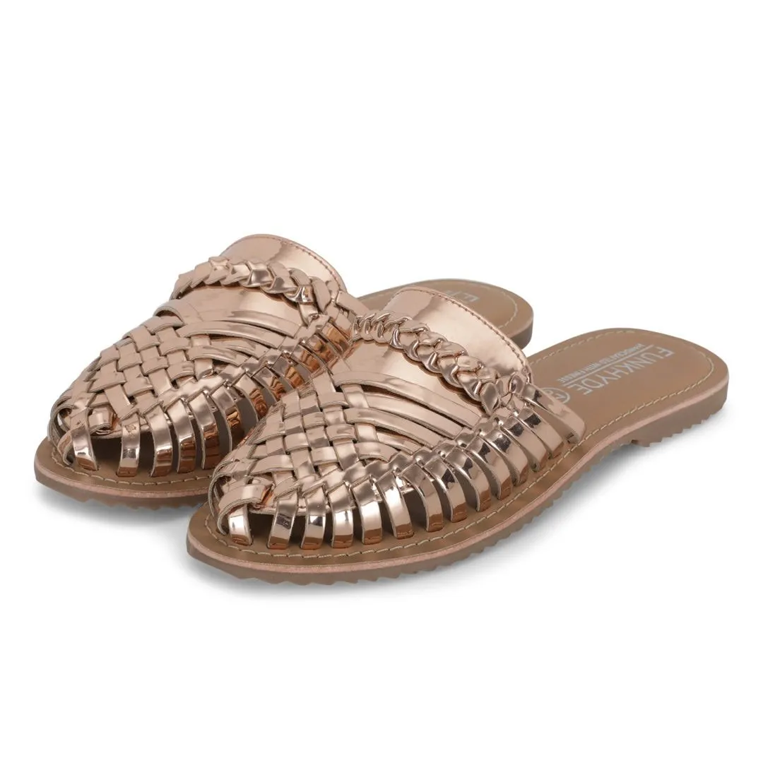 Amurra Rose Gold Huarache Mules