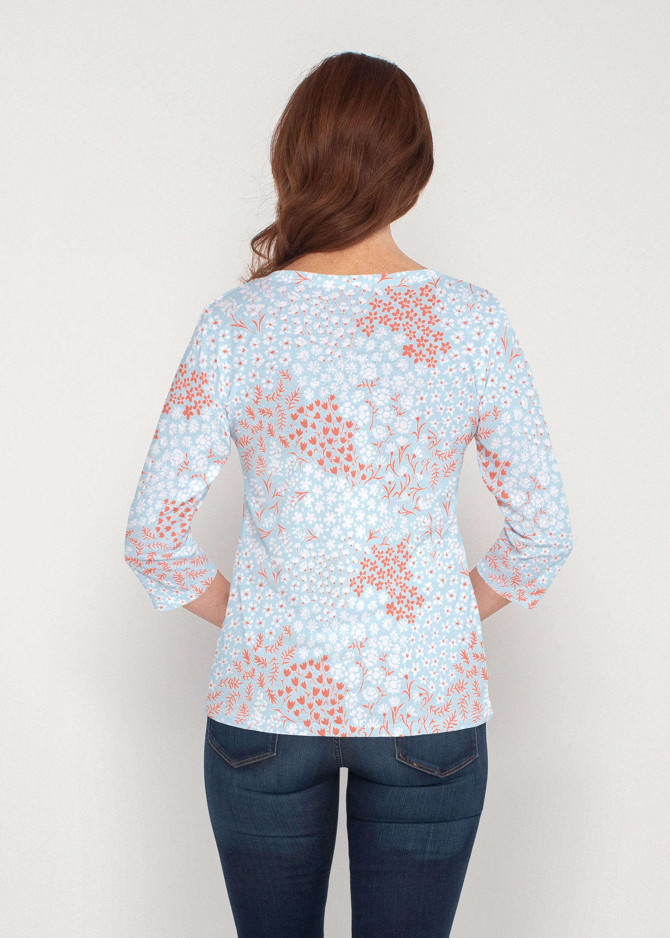 Annabelle (8040) ~ Signature 3/4 Sleeve V-Neck Top
