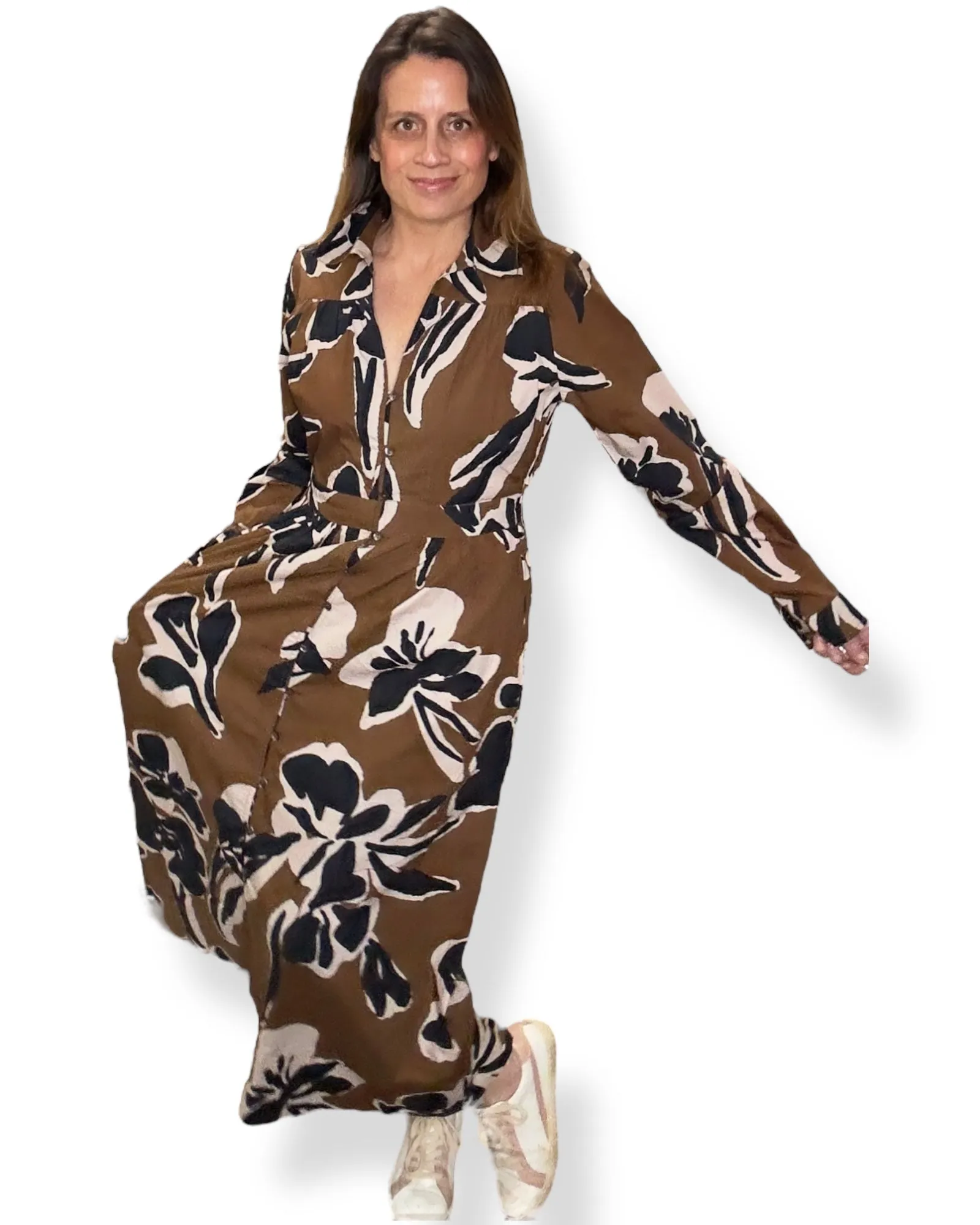 Arabella Button Front Midi Dress | Smoked Clover