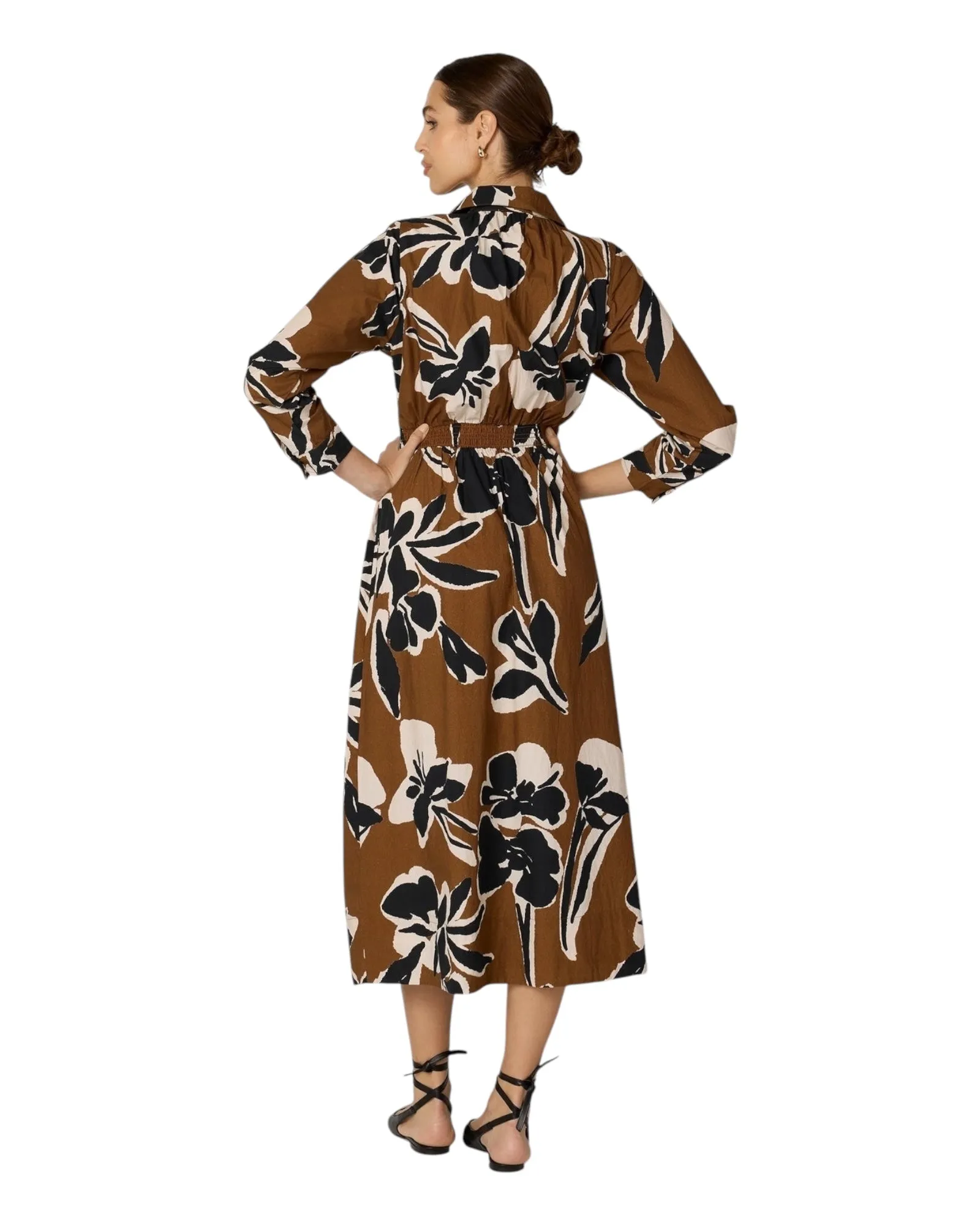 Arabella Button Front Midi Dress | Smoked Clover