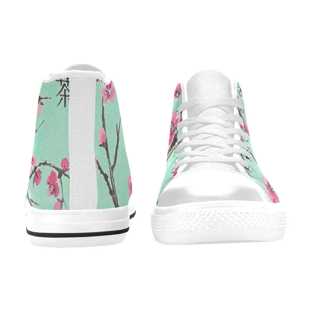 Arizona Green Tea Pattern High Top Canvas Men's Shoes