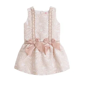 'Aurora' Gold and Ivory Girls Dress