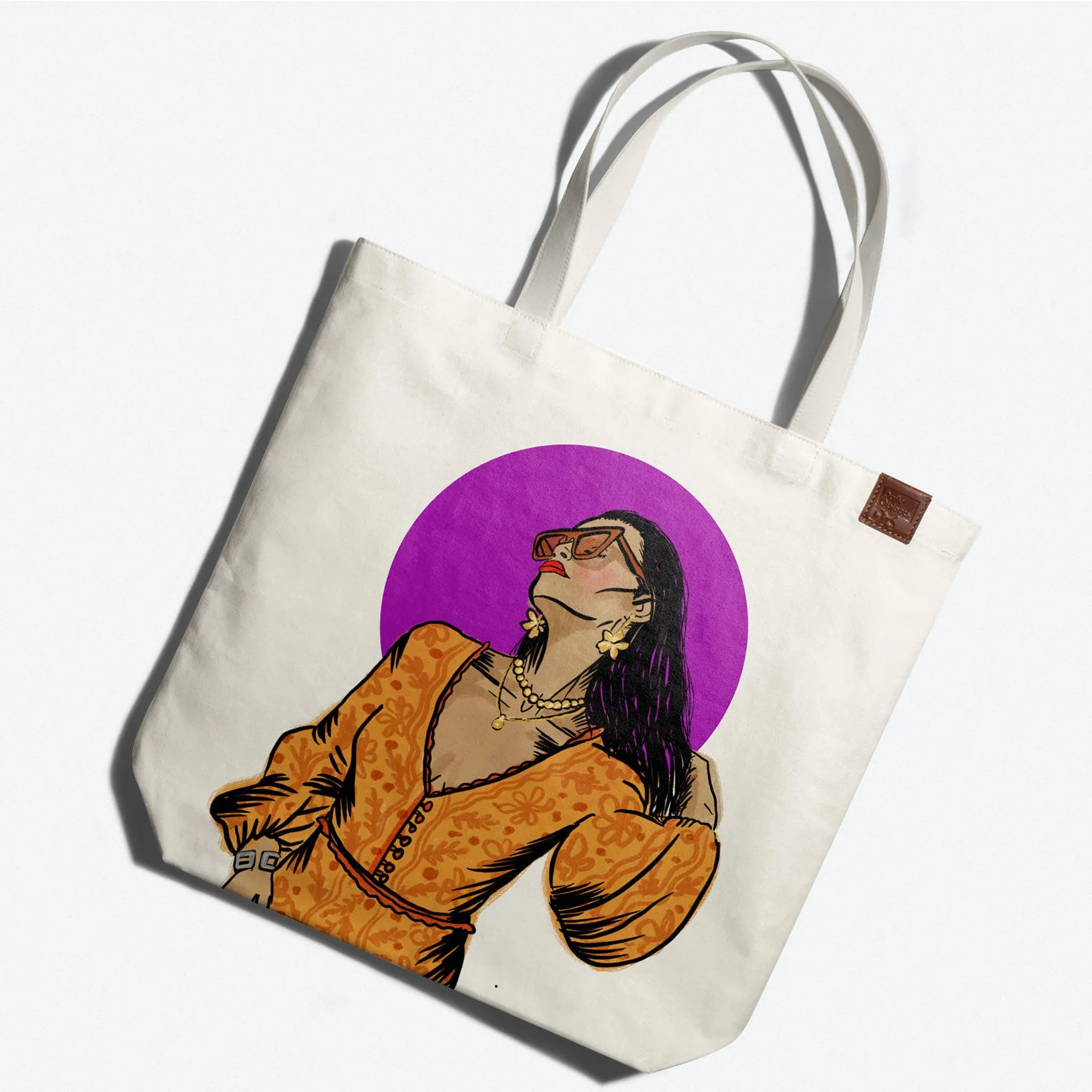 Baesic Tote Bag, Glam No Damn, White