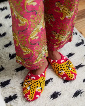 Bagheera - Tufted Slippers - Hot Pink
