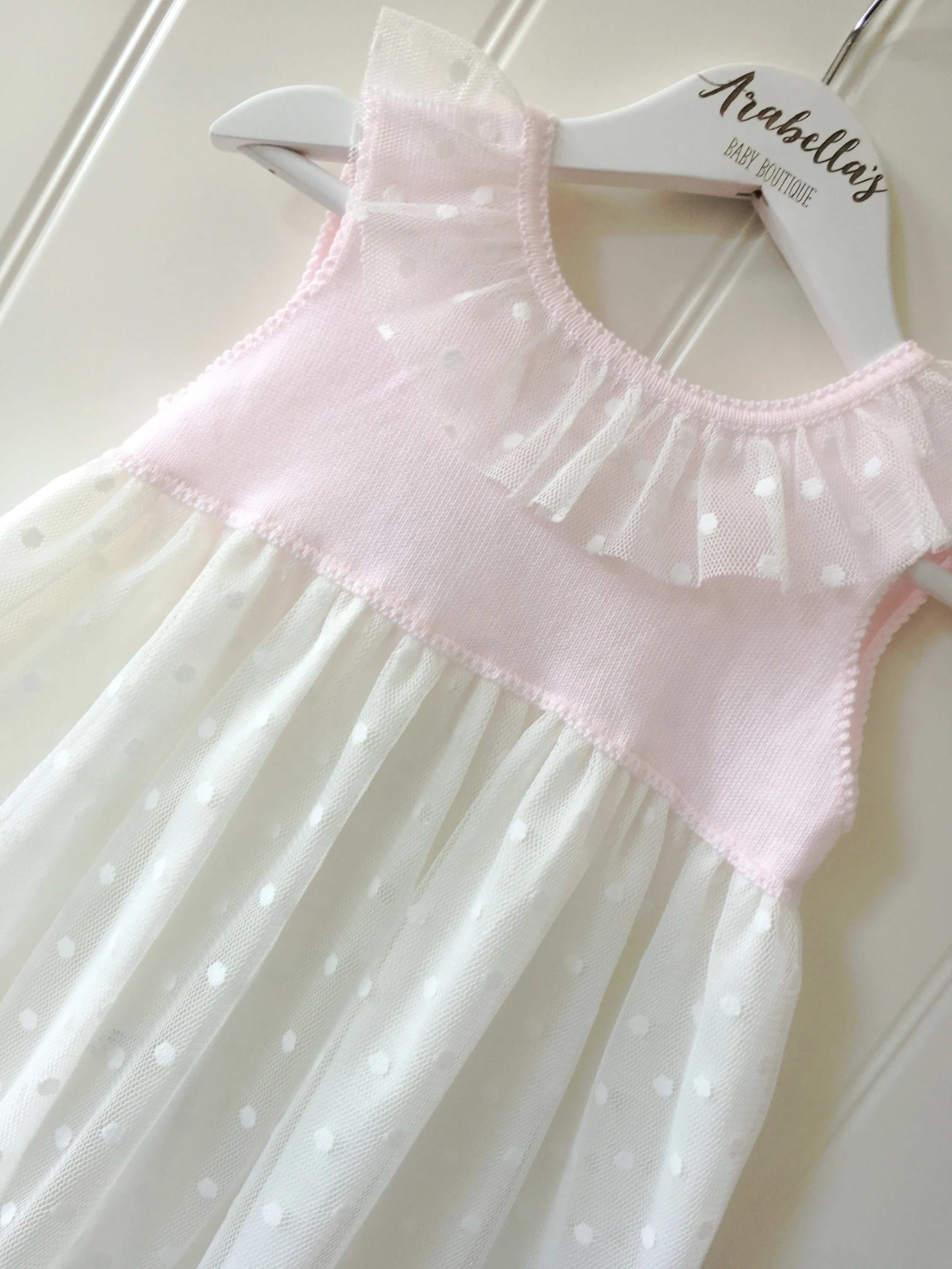 'Belle' Granlei Pink & Ivory Tulle Dress