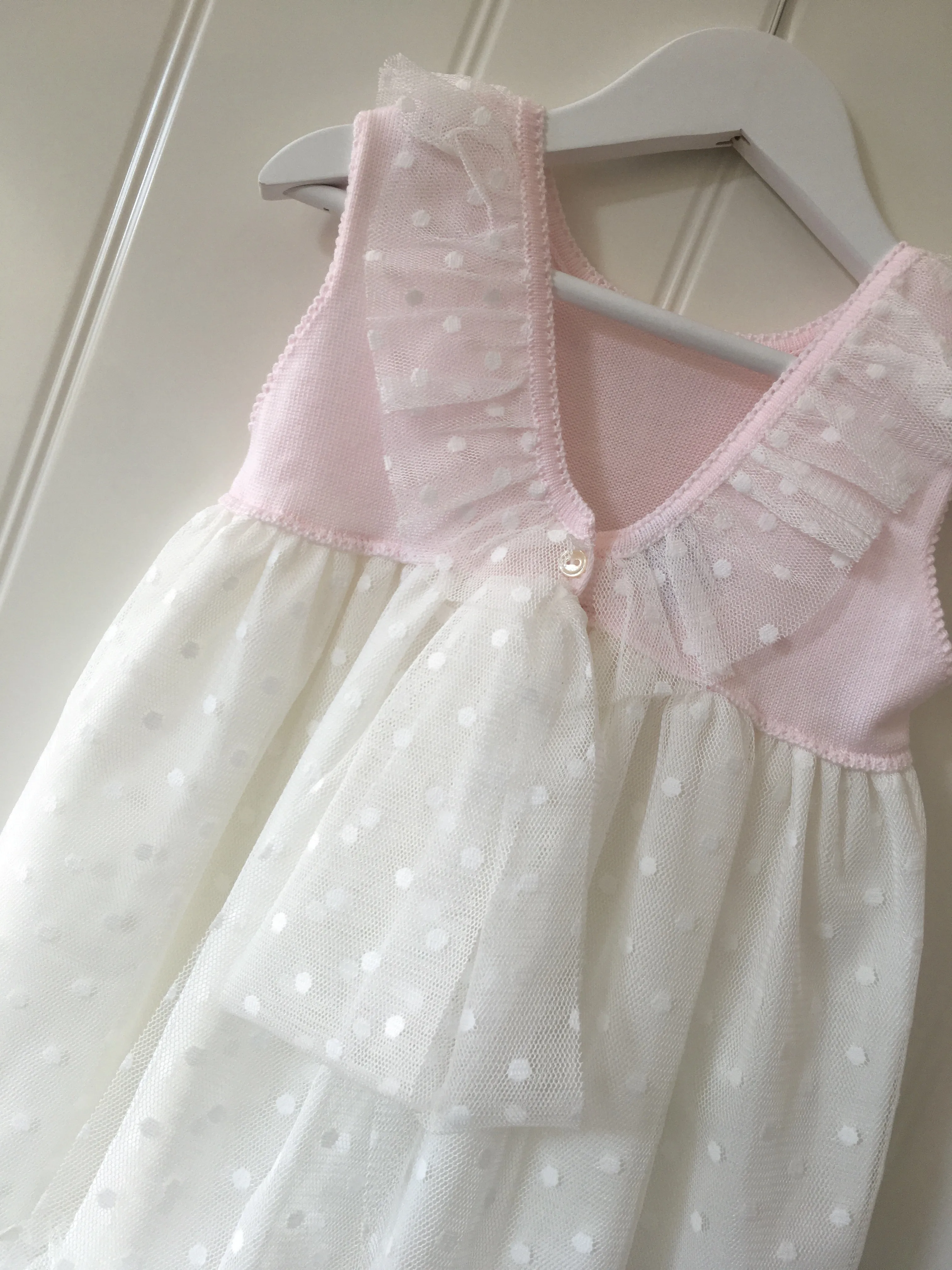 'Belle' Granlei Pink & Ivory Tulle Dress