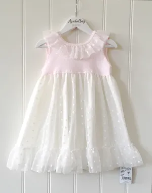 'Belle' Granlei Pink & Ivory Tulle Dress