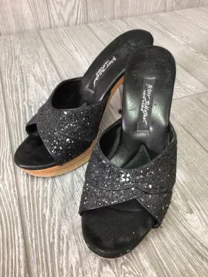 Betsey Johnson Leather Sparkle Mules Size 7