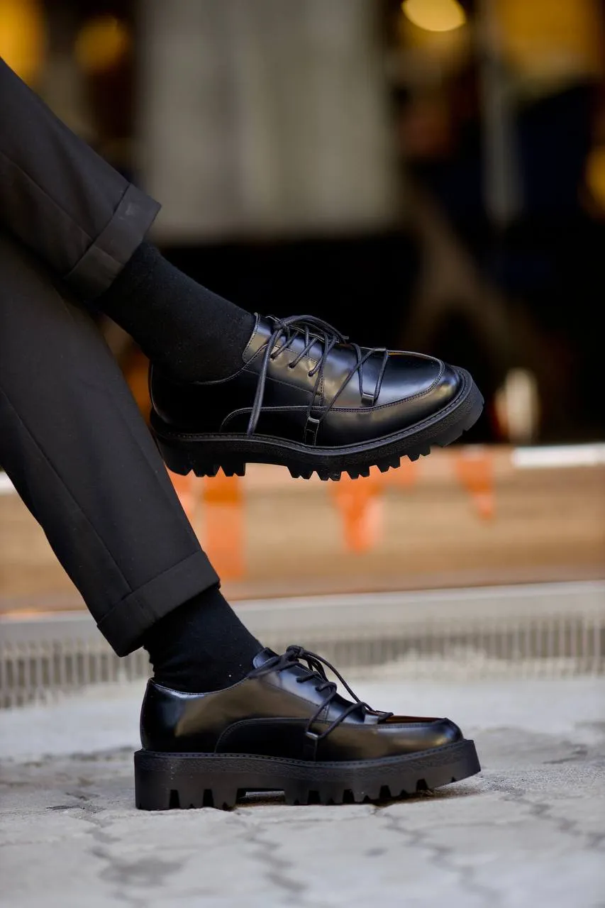 Black Calf Casual Laces Shoes