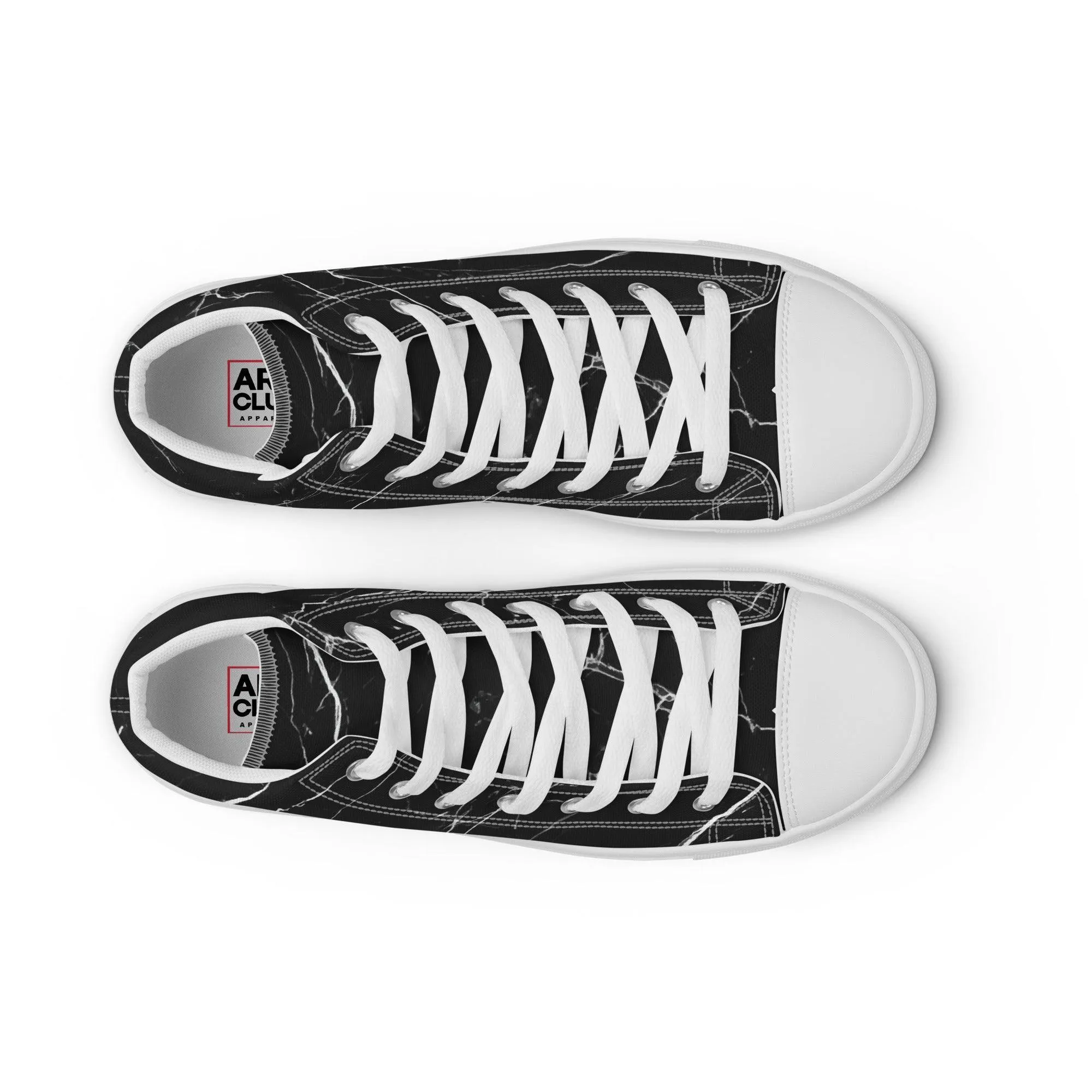 Black High Top Canvas Shoes Paint Splatter