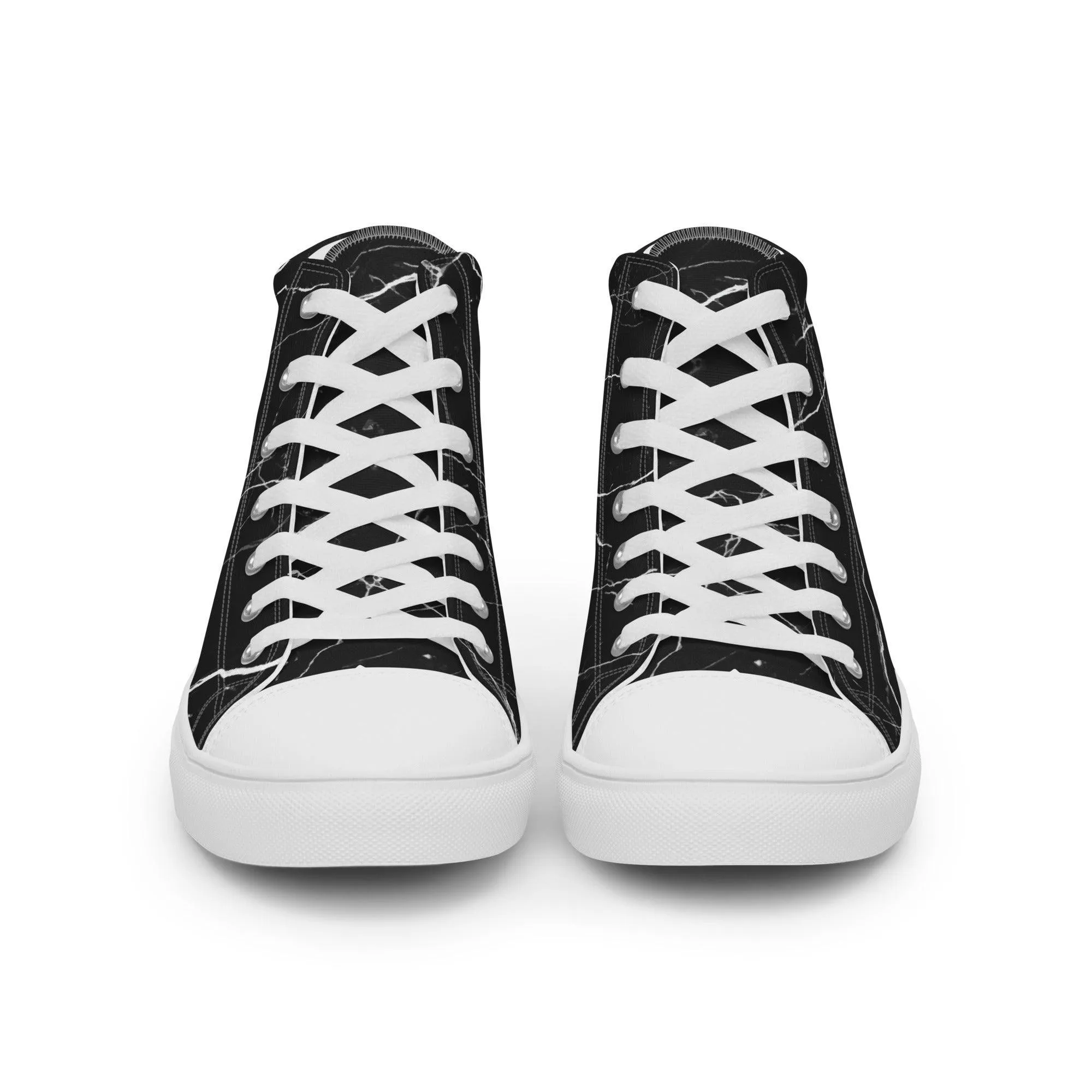 Black High Top Canvas Shoes Paint Splatter