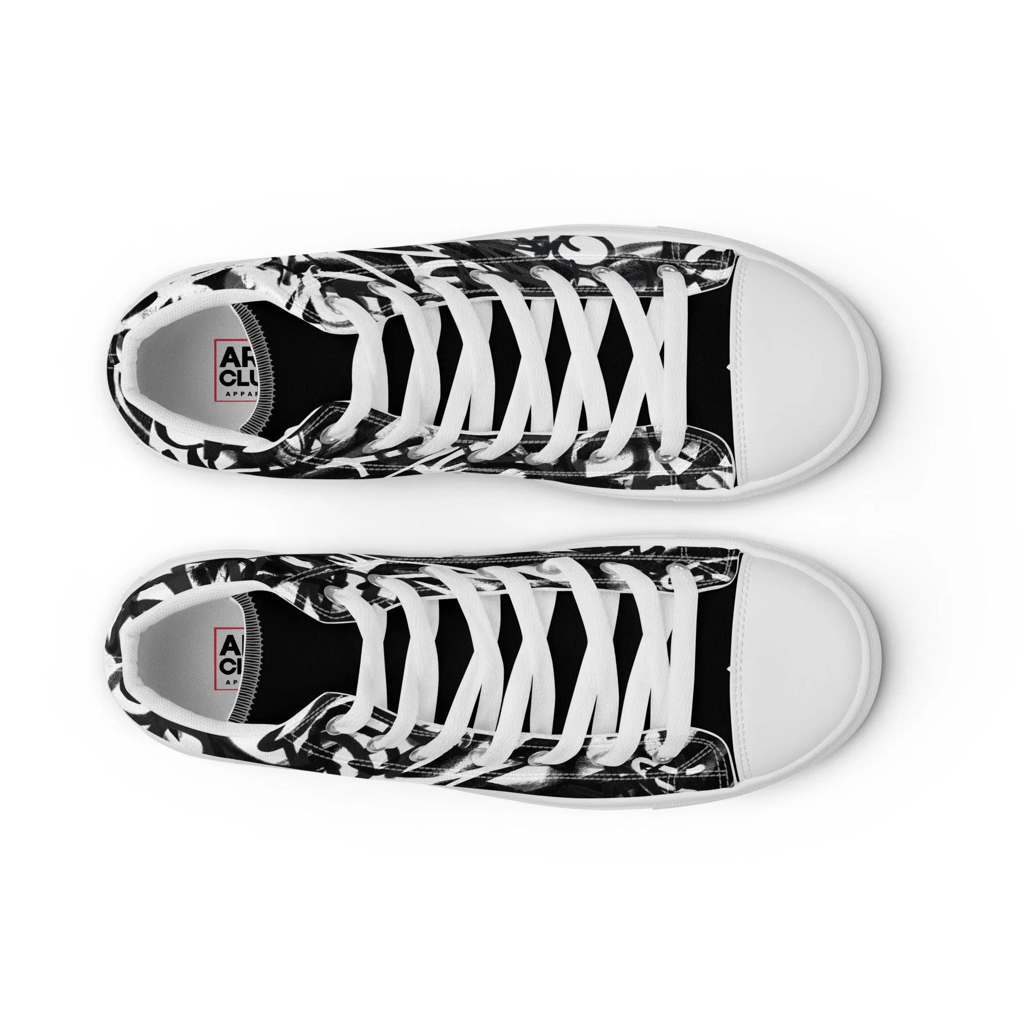 Black High Tops Graffiti Sneakers