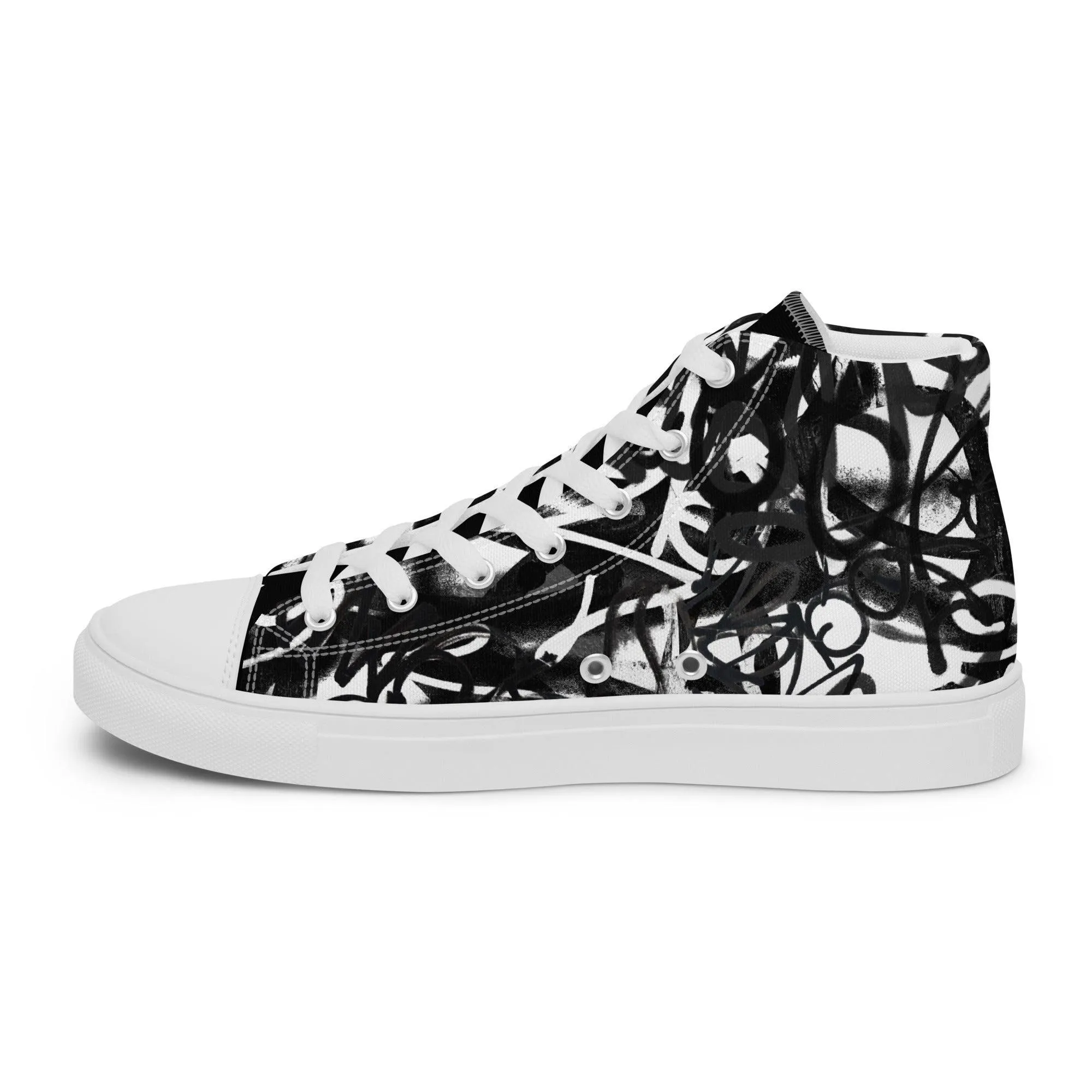 Black High Tops Graffiti Sneakers