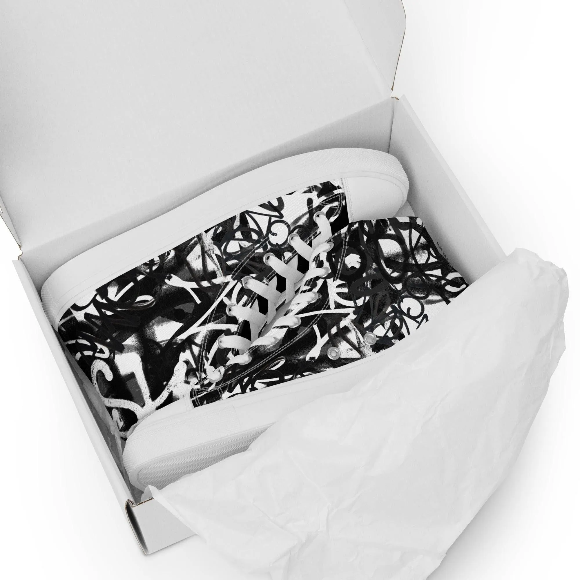 Black High Tops Graffiti Sneakers
