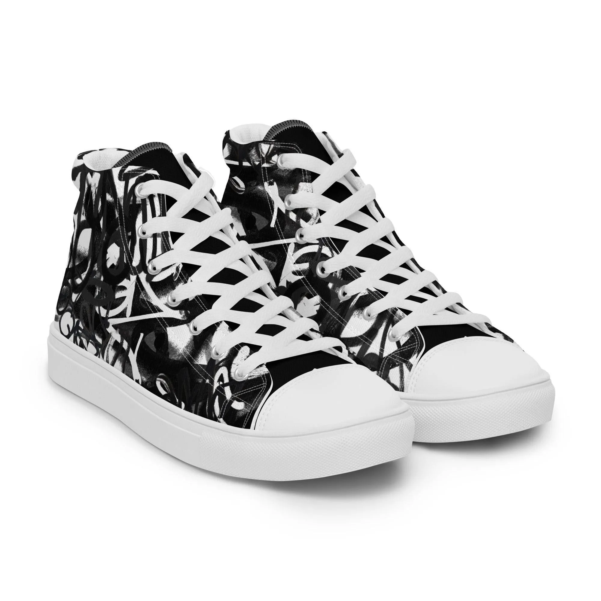 Black High Tops Graffiti Sneakers