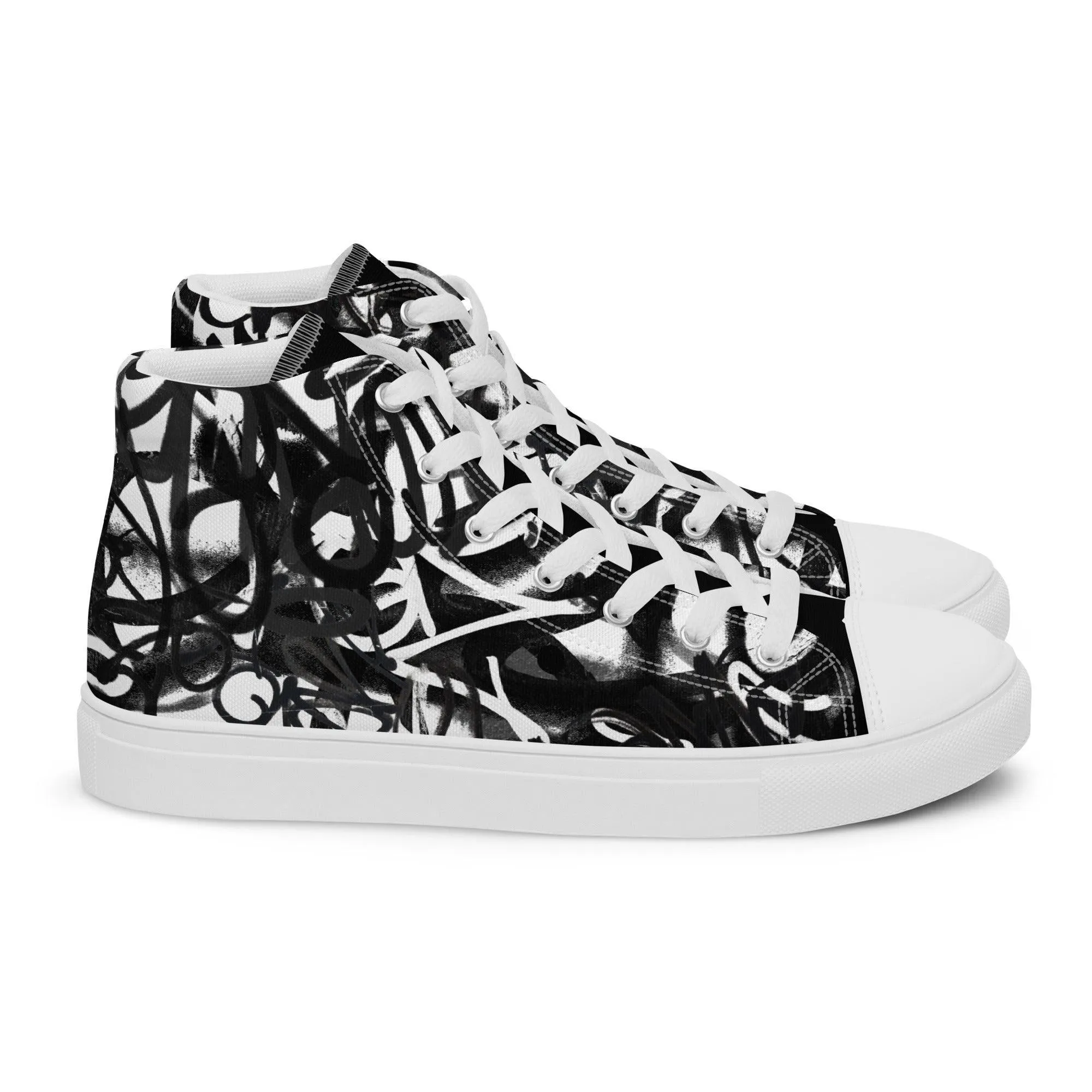 Black High Tops Graffiti Sneakers