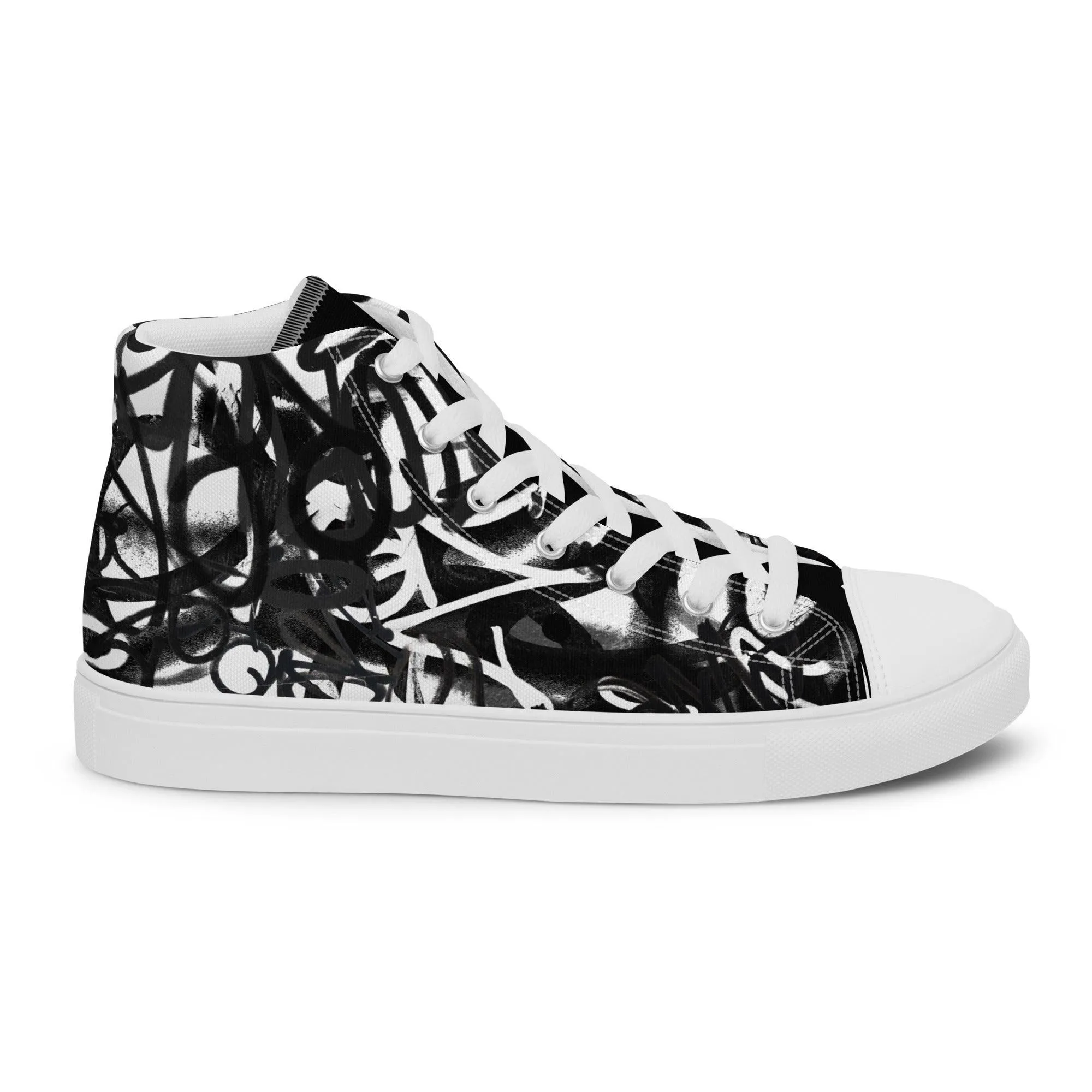 Black High Tops Graffiti Sneakers