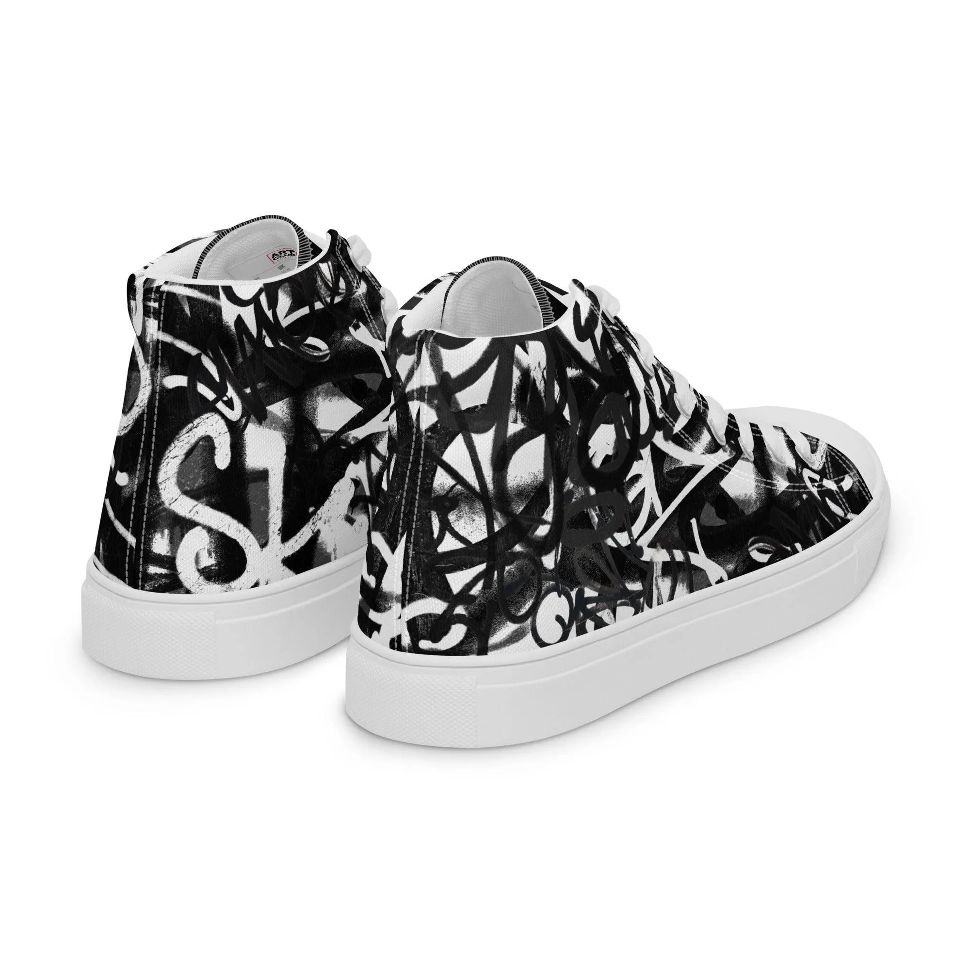 Black High Tops Graffiti Sneakers
