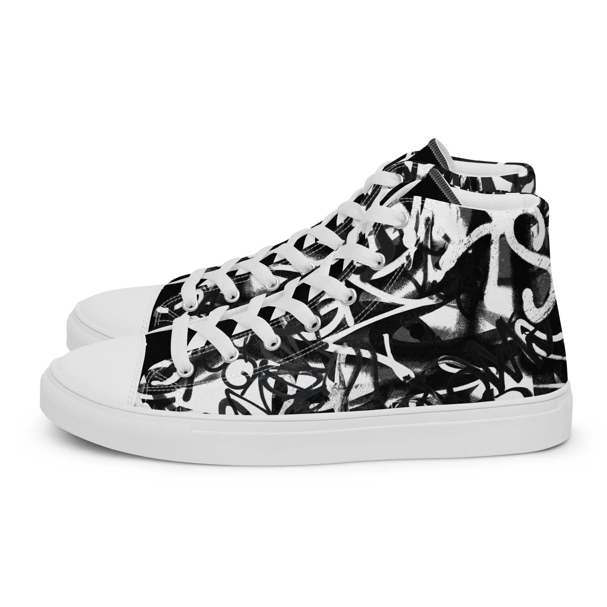 Black High Tops Graffiti Sneakers