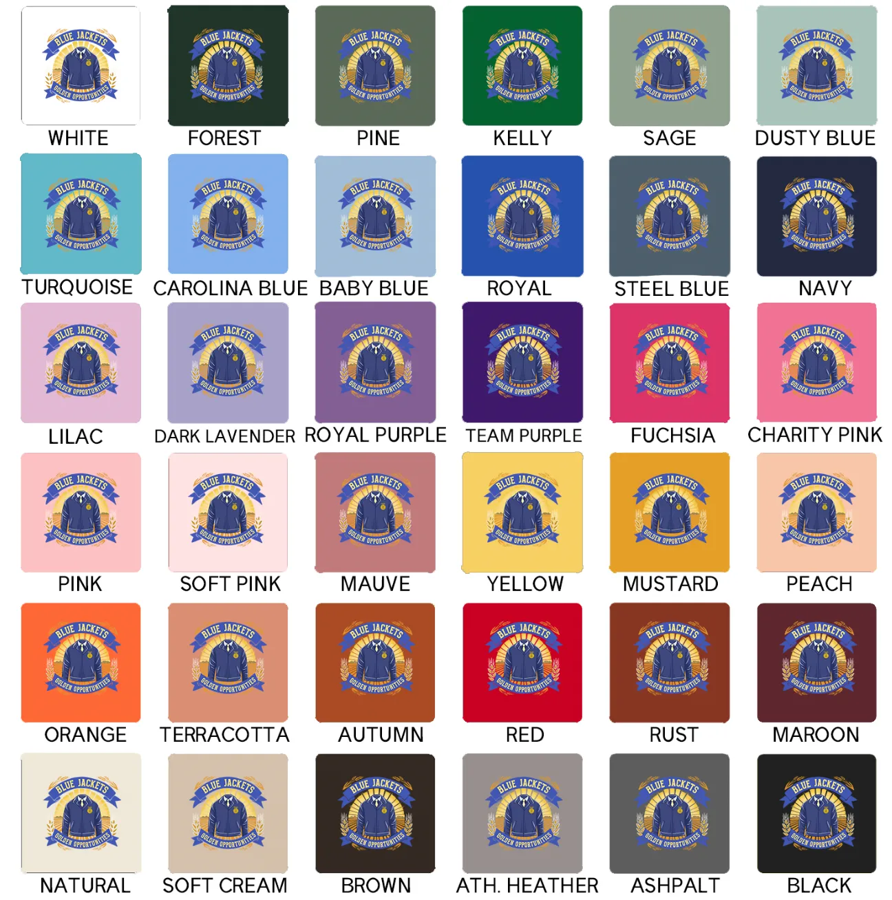 Blue Jackets Golden Opportunities– Bella Canvas T-Shirt