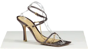BOTTEGA VENETA Brown Chain Detail Strappy Sandal UK 7 EU 40 👠