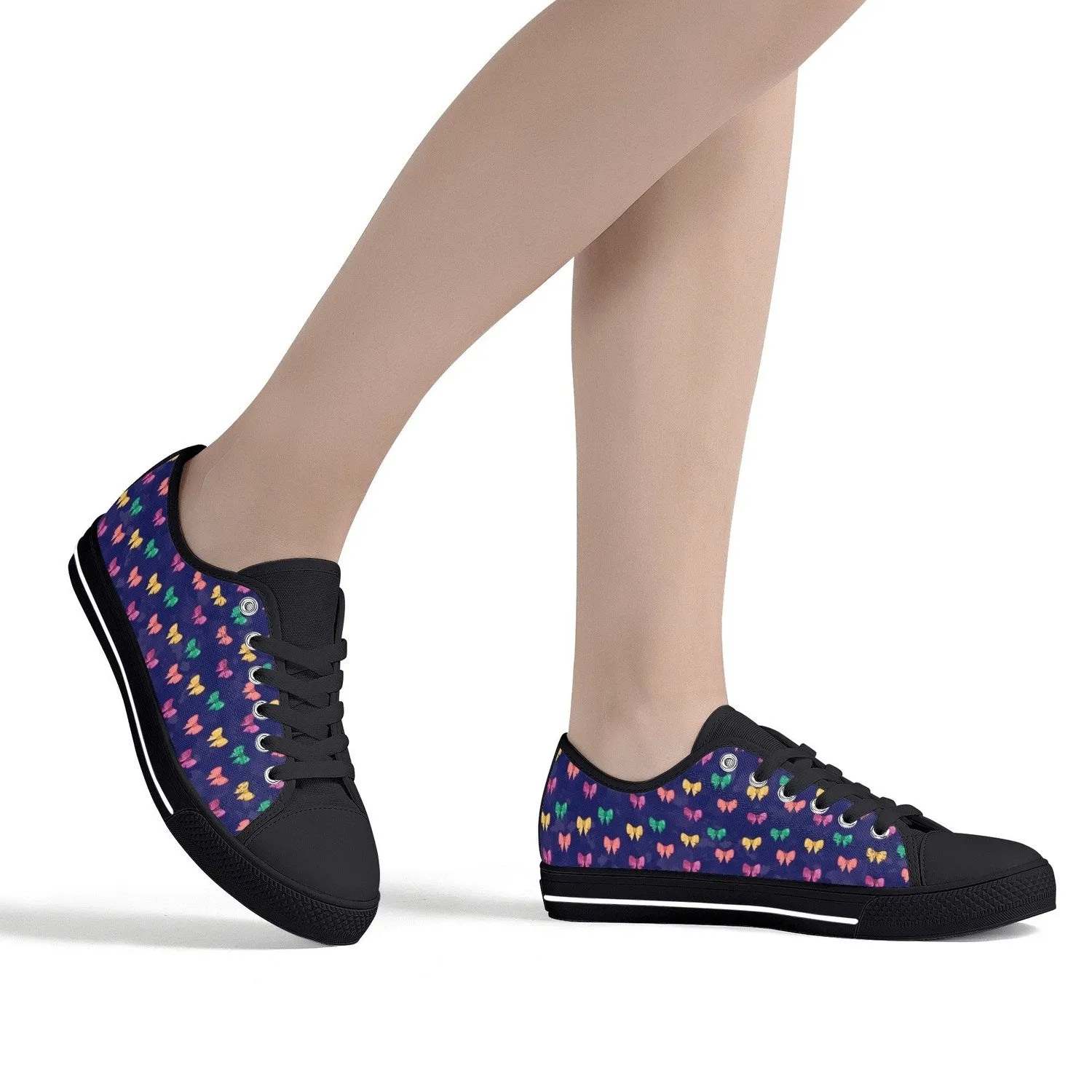 Bows Womens Low Top Canvas Shoes