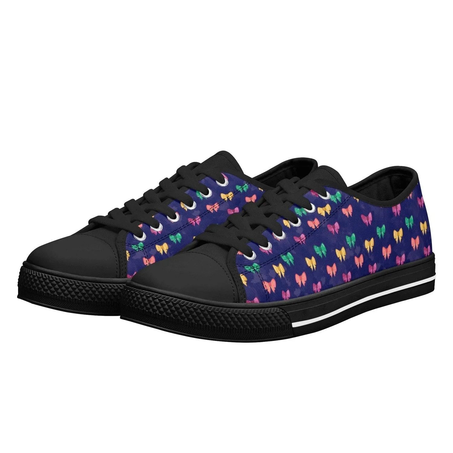 Bows Womens Low Top Canvas Shoes