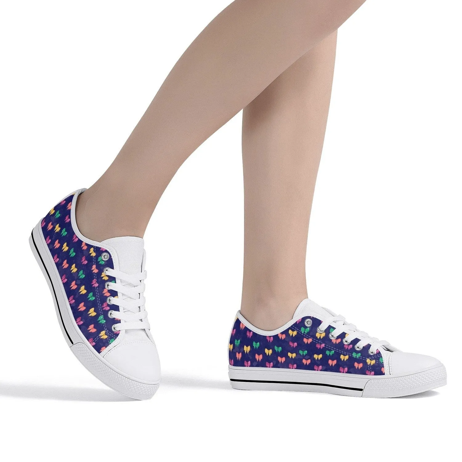 Bows Womens Low Top Canvas Shoes