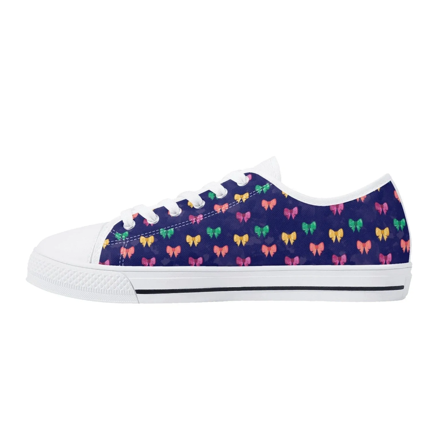 Bows Womens Low Top Canvas Shoes