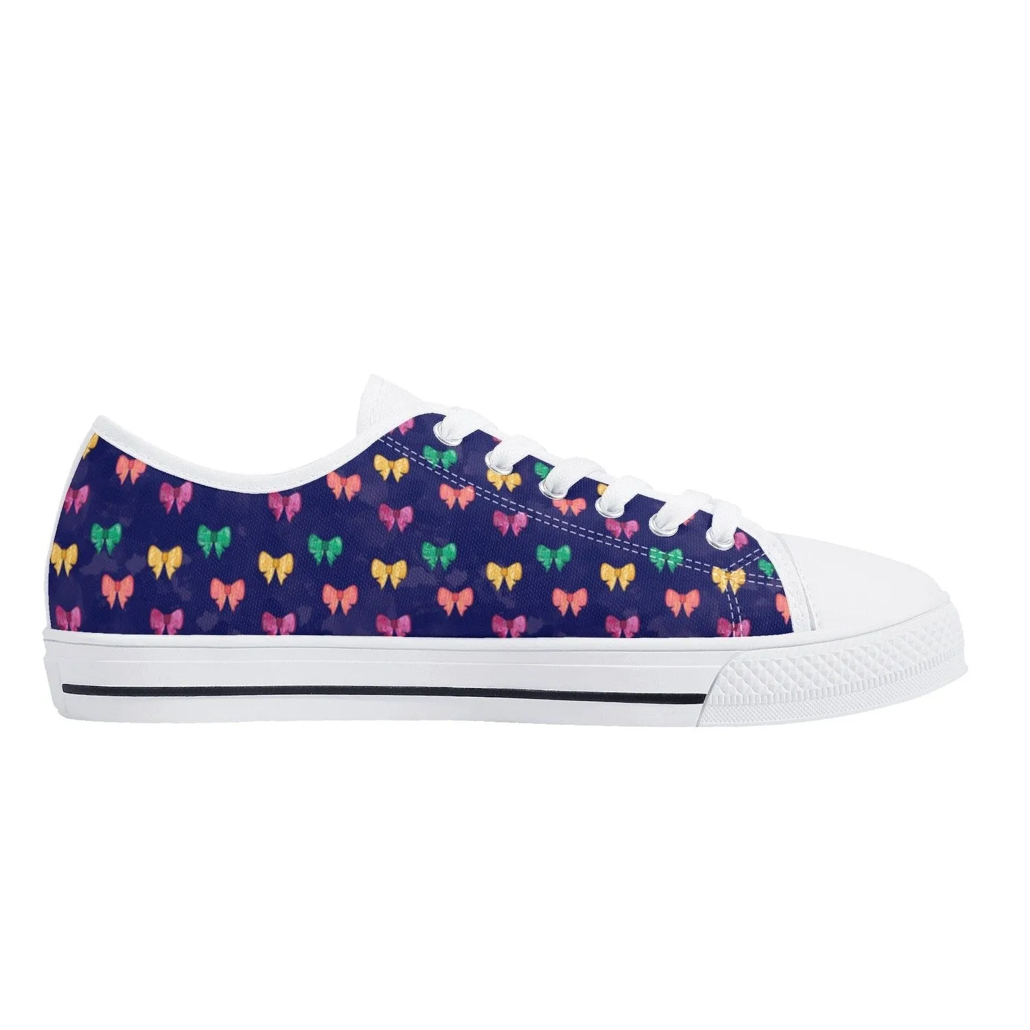 Bows Womens Low Top Canvas Shoes