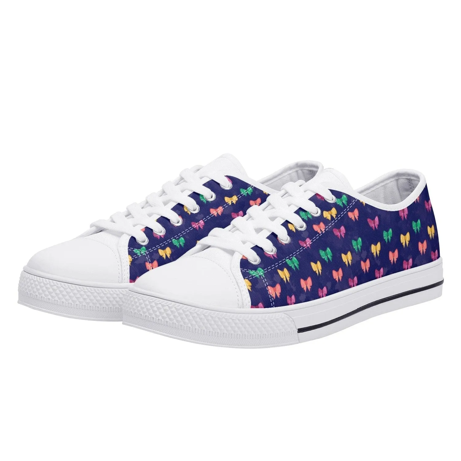 Bows Womens Low Top Canvas Shoes