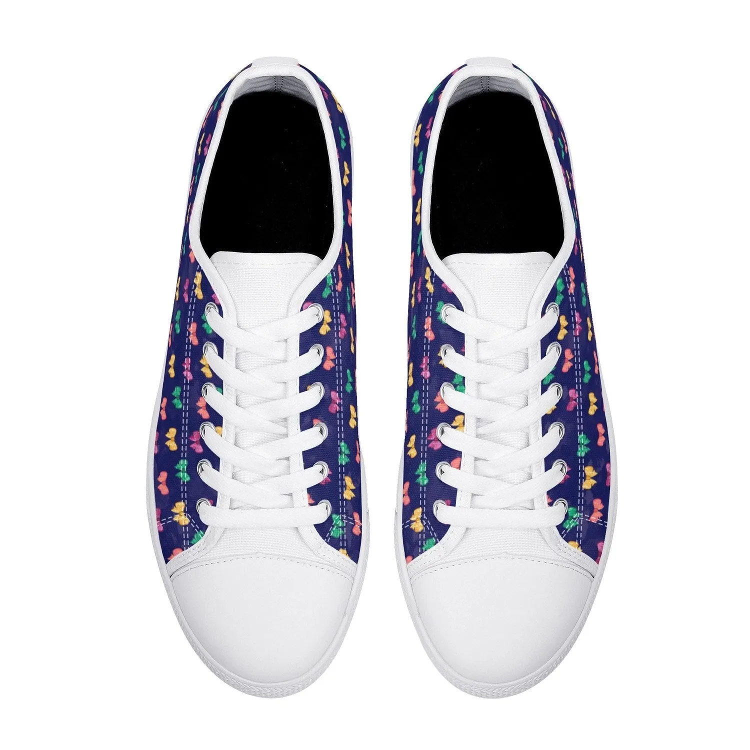 Bows Womens Low Top Canvas Shoes