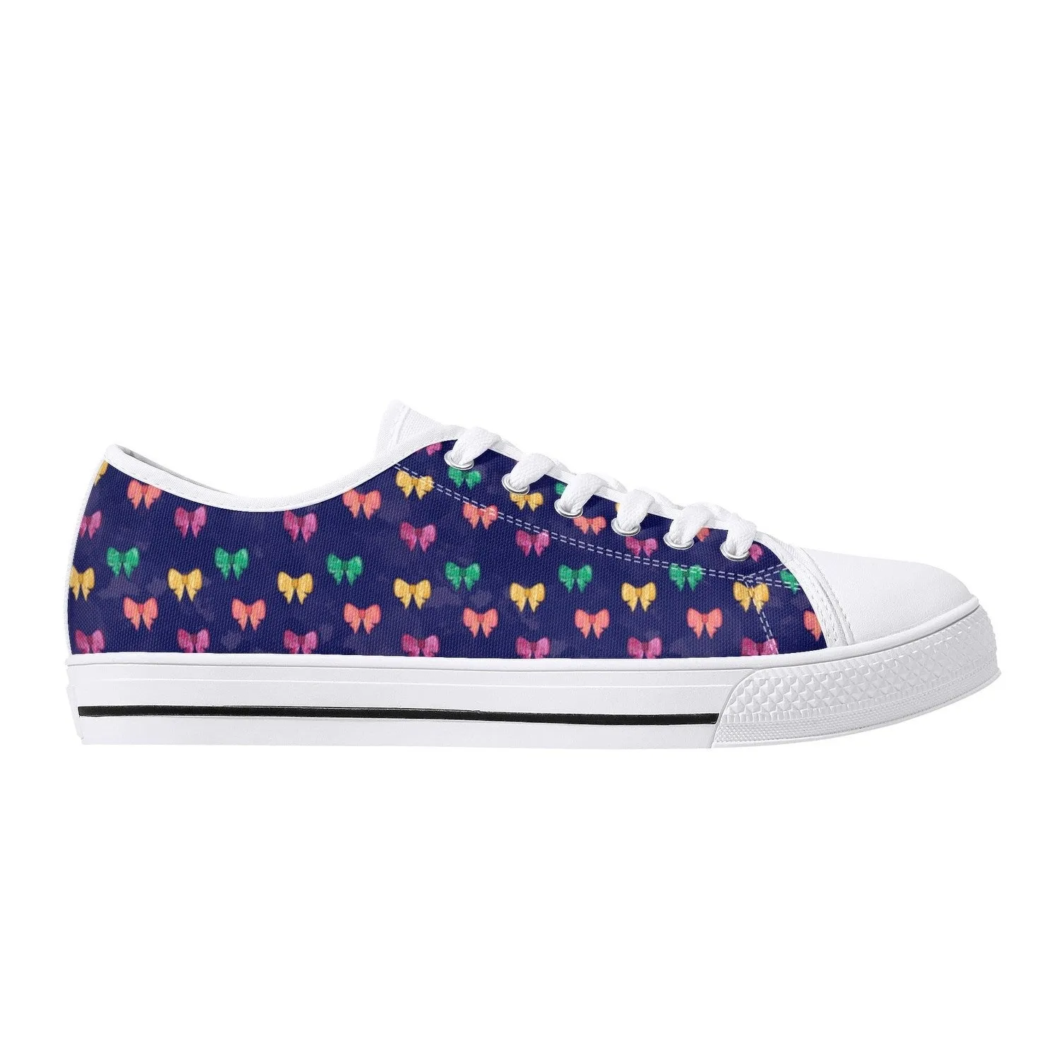 Bows Womens Low Top Canvas Shoes