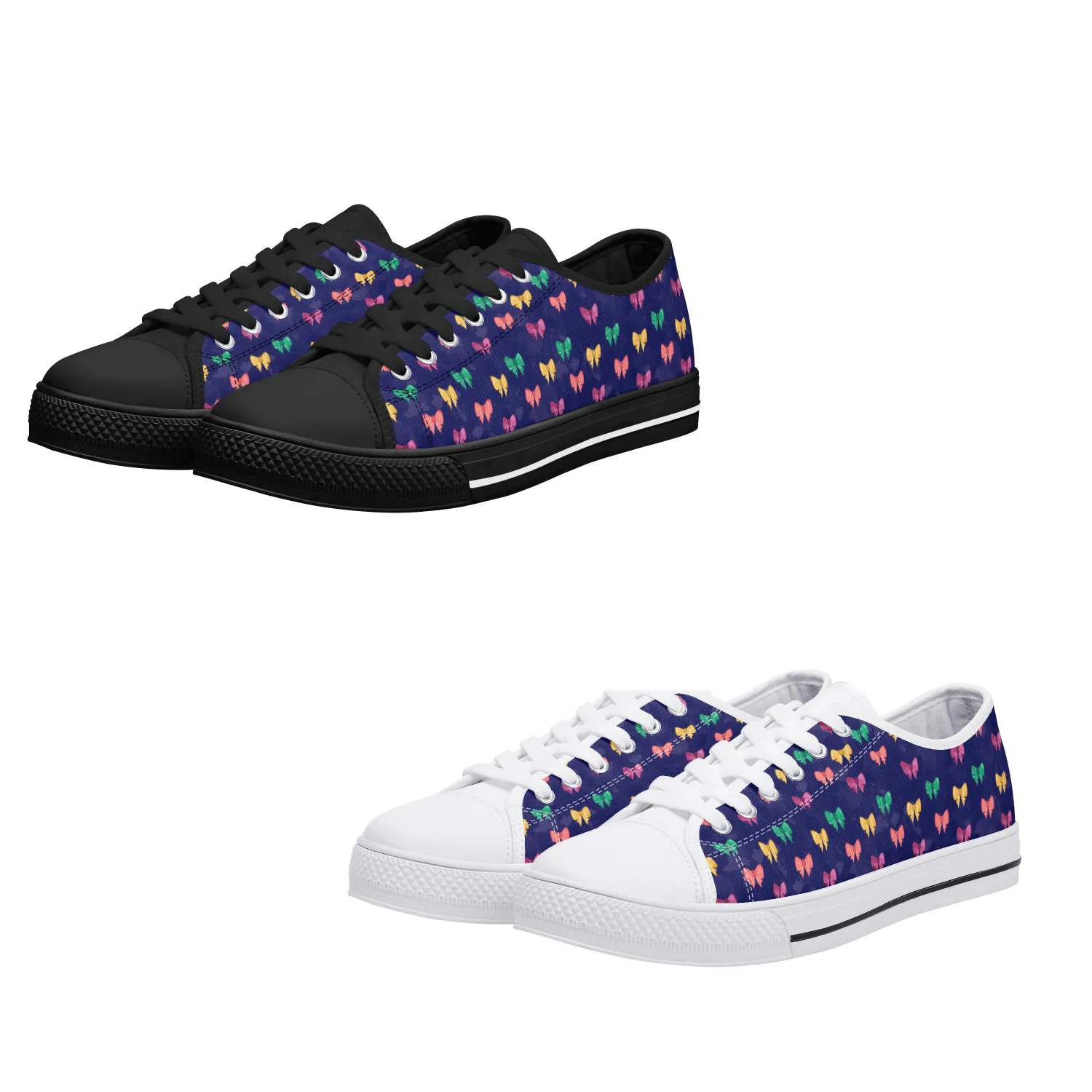 Bows Womens Low Top Canvas Shoes