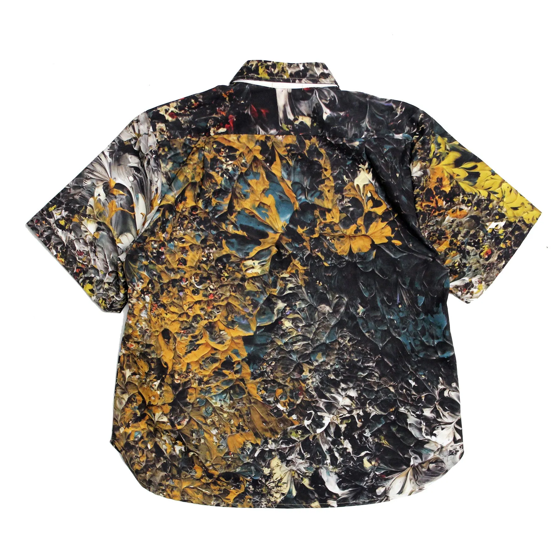 Braille Button Up (Real Paint Canvas)