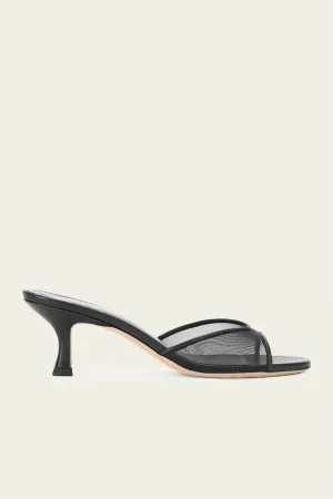 Brigitte Mule in Black Mesh