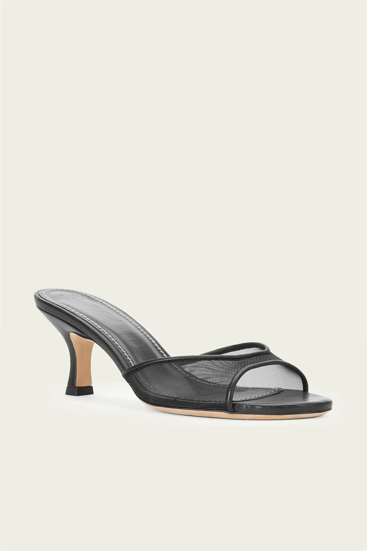 Brigitte Mule in Black Mesh