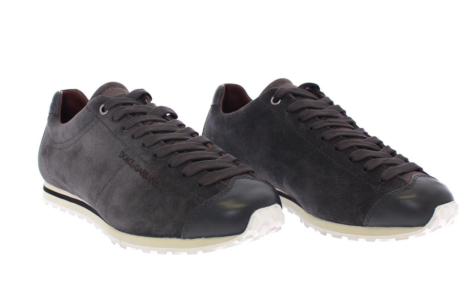 Brown Leather Sport Casual Sneakers Shoes