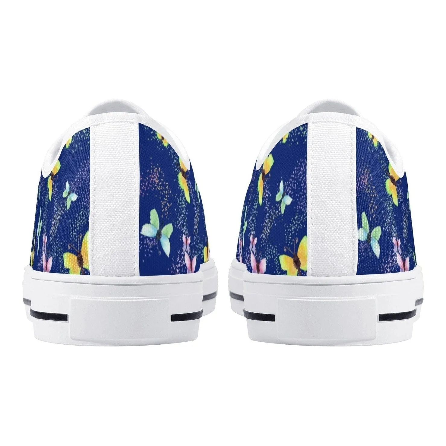 Butterflies Womens Low Top Canvas Shoes