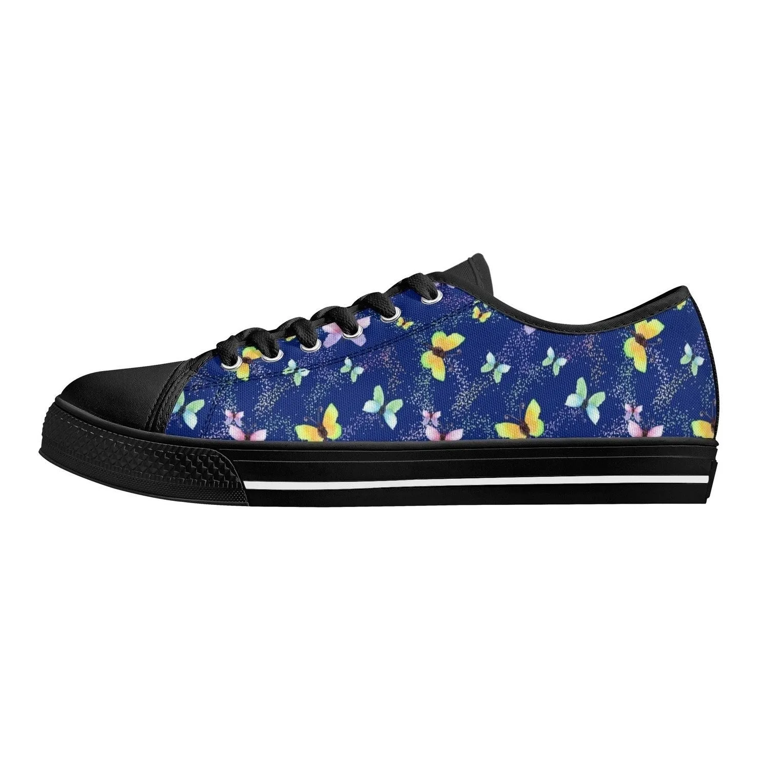 Butterflies Womens Low Top Canvas Shoes