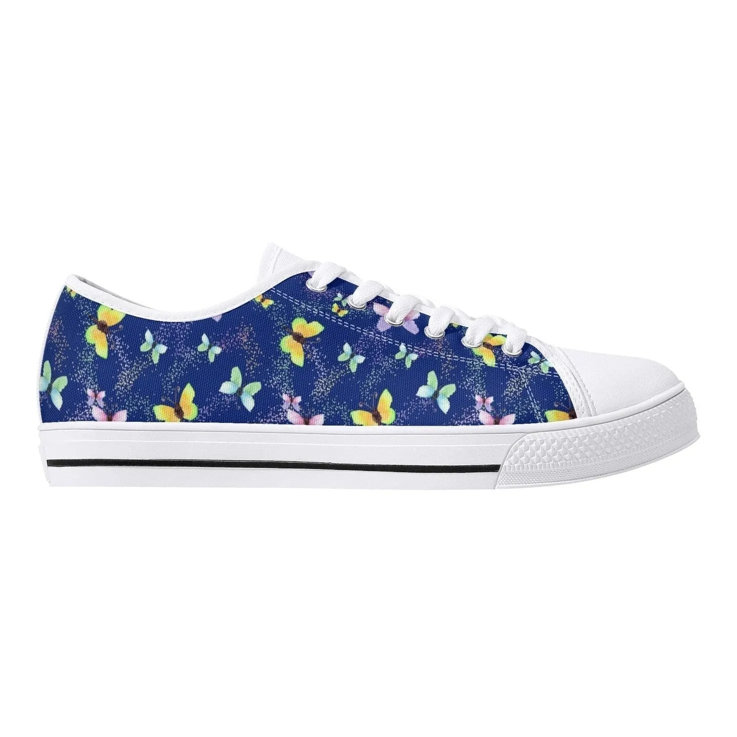 Butterflies Womens Low Top Canvas Shoes