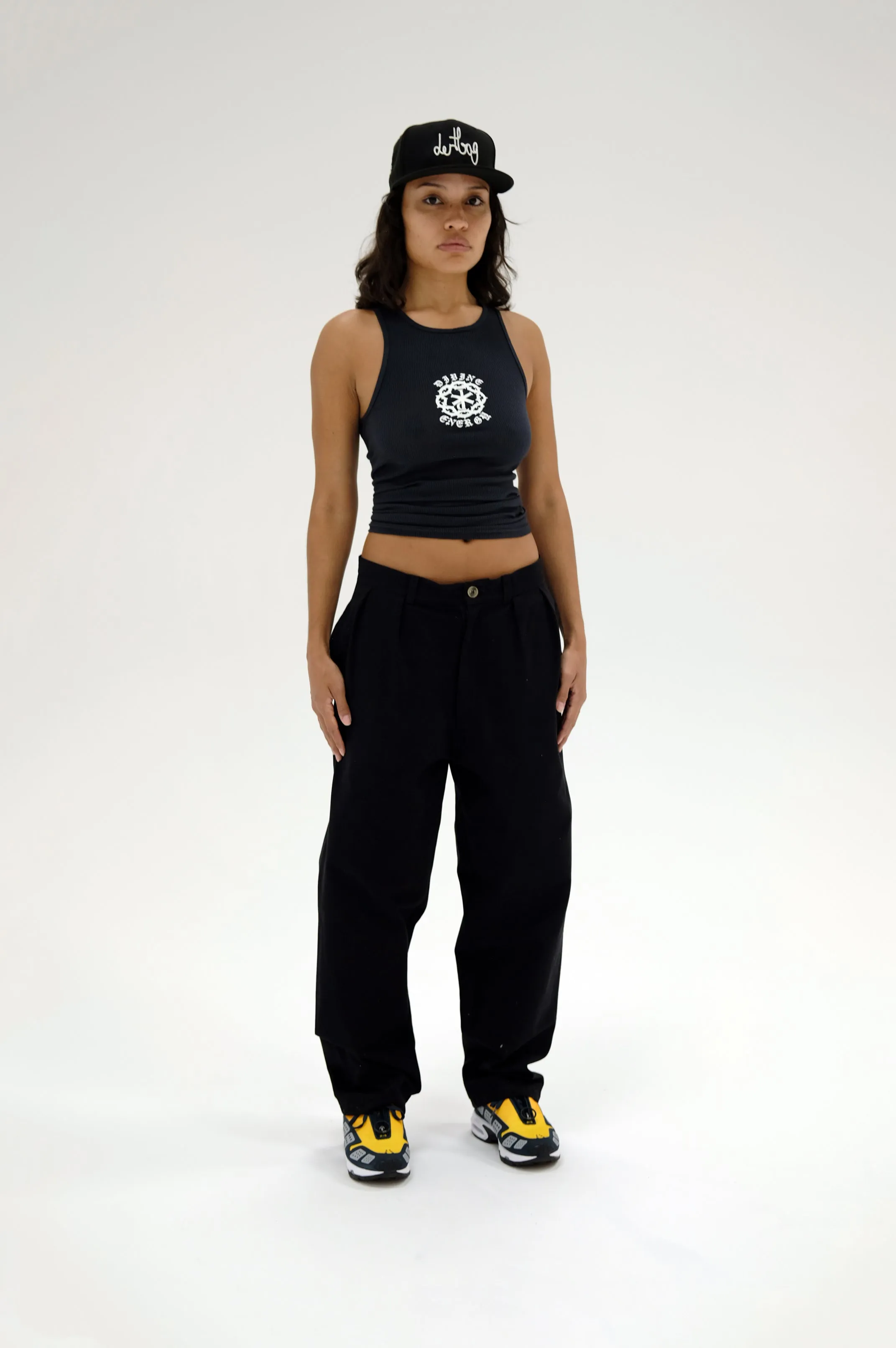 Canvas Pleatz Pants (Black)