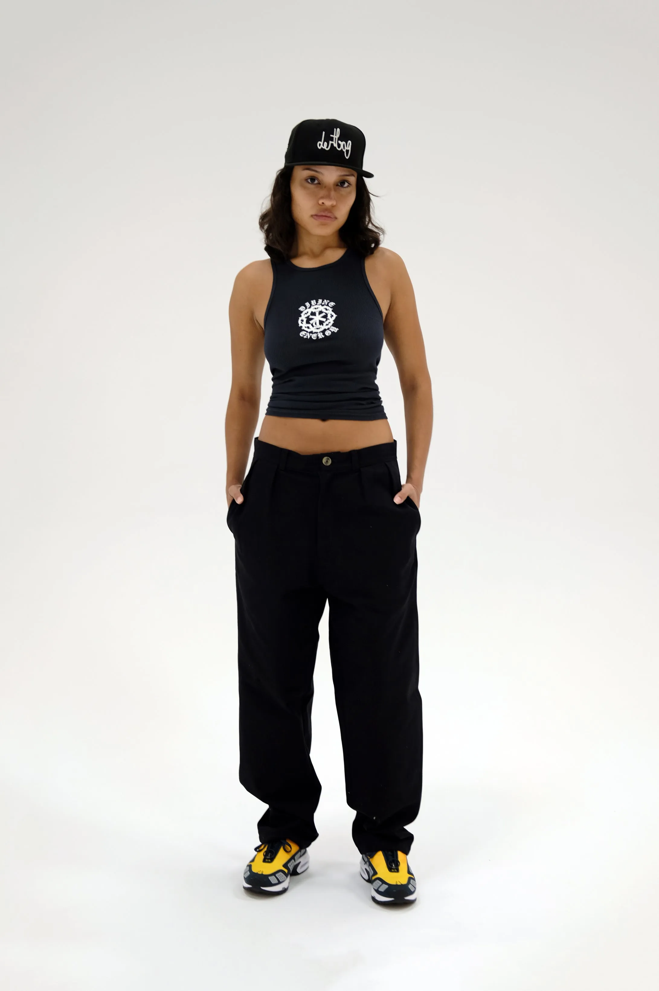 Canvas Pleatz Pants (Black)
