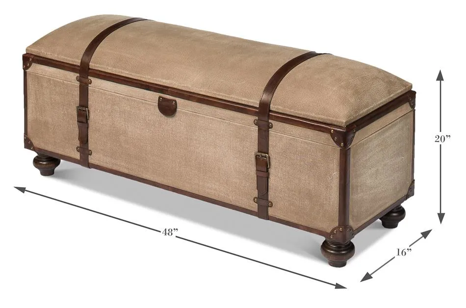 Canvas Trunk Bench