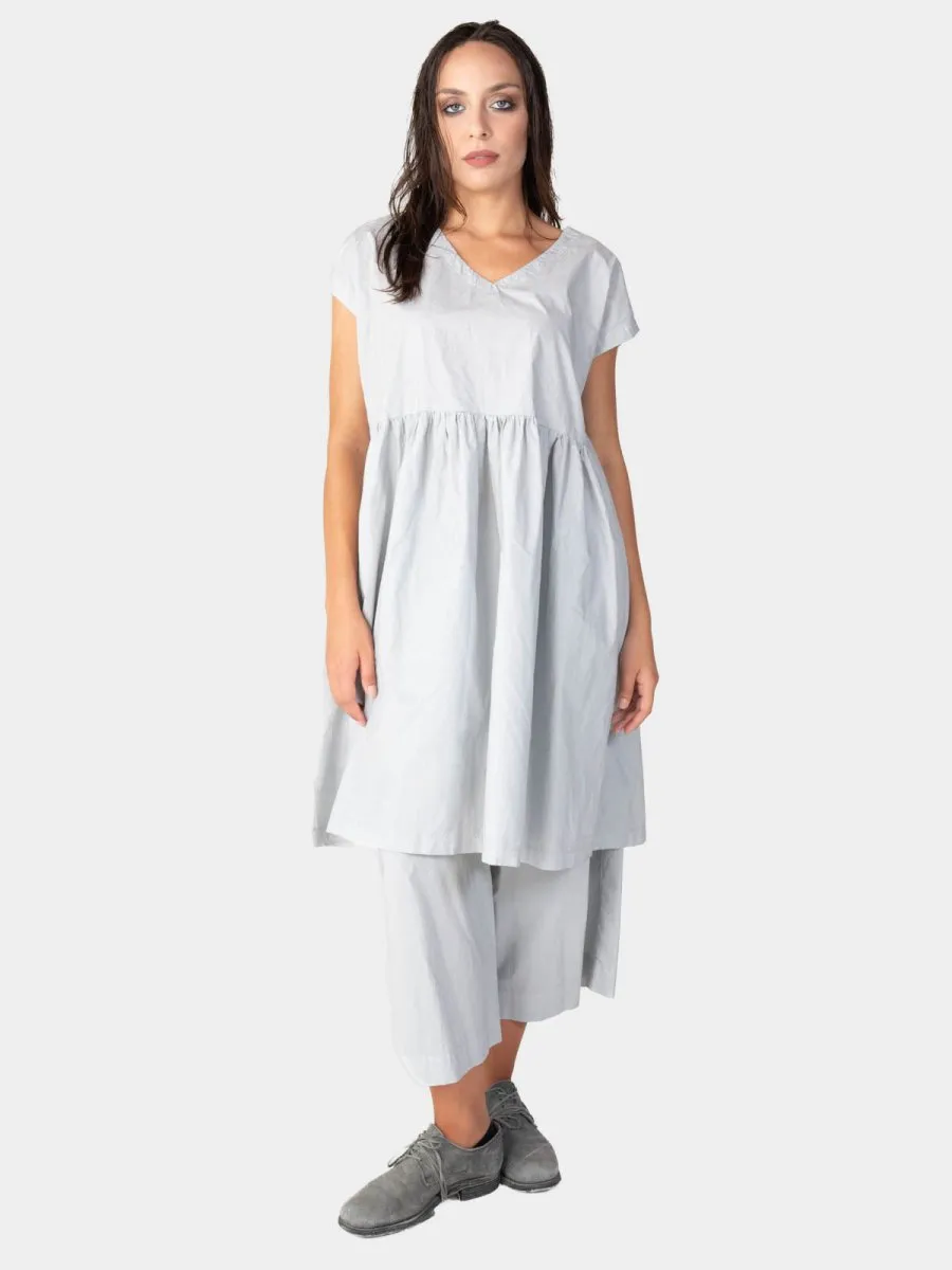 Cap Sleeve Organic Cotton V-Neck Dress