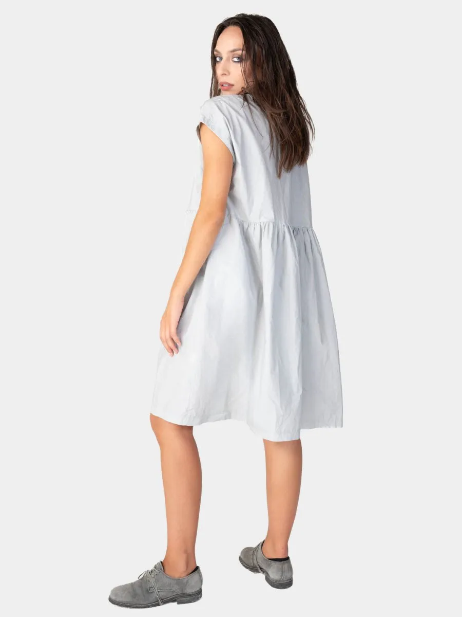 Cap Sleeve Organic Cotton V-Neck Dress