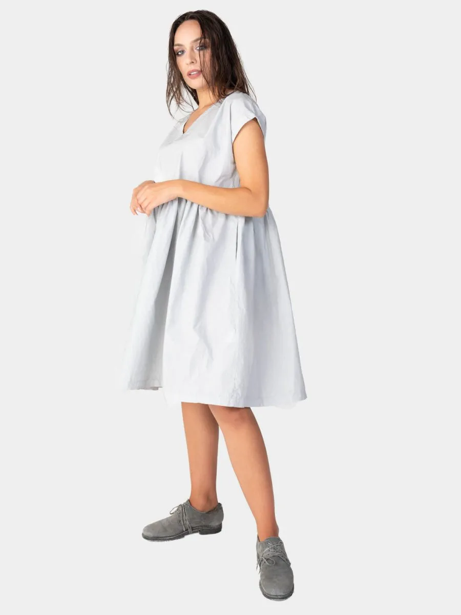 Cap Sleeve Organic Cotton V-Neck Dress