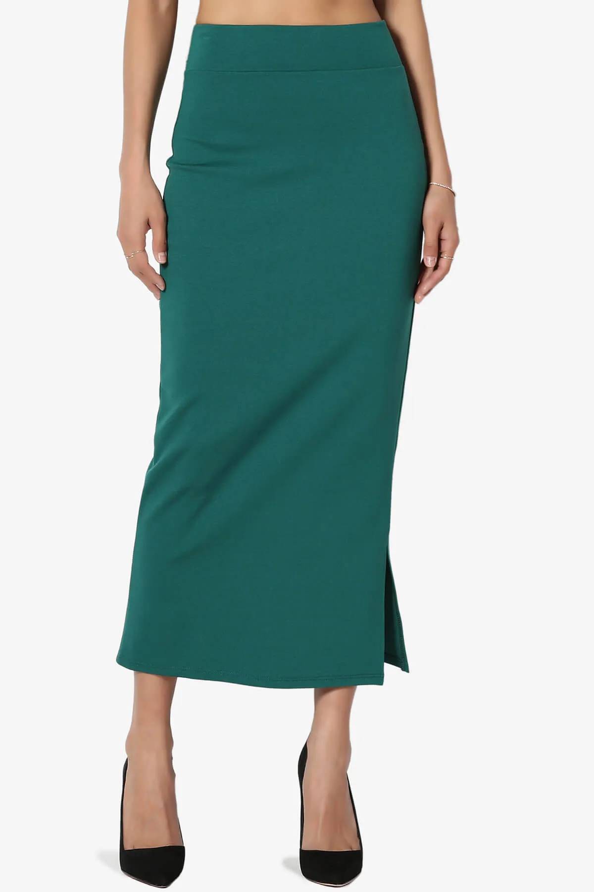 Carleta Mid Calf Pencil Skirt