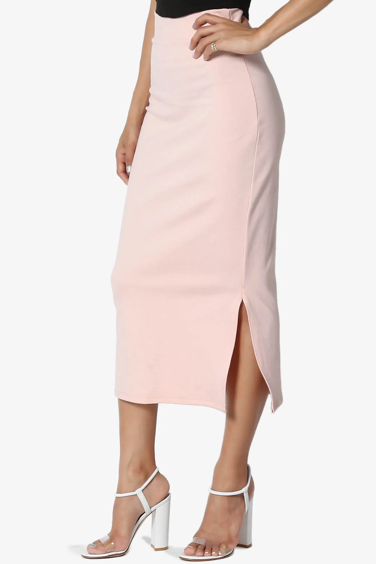 Carleta Mid Calf Pencil Skirt