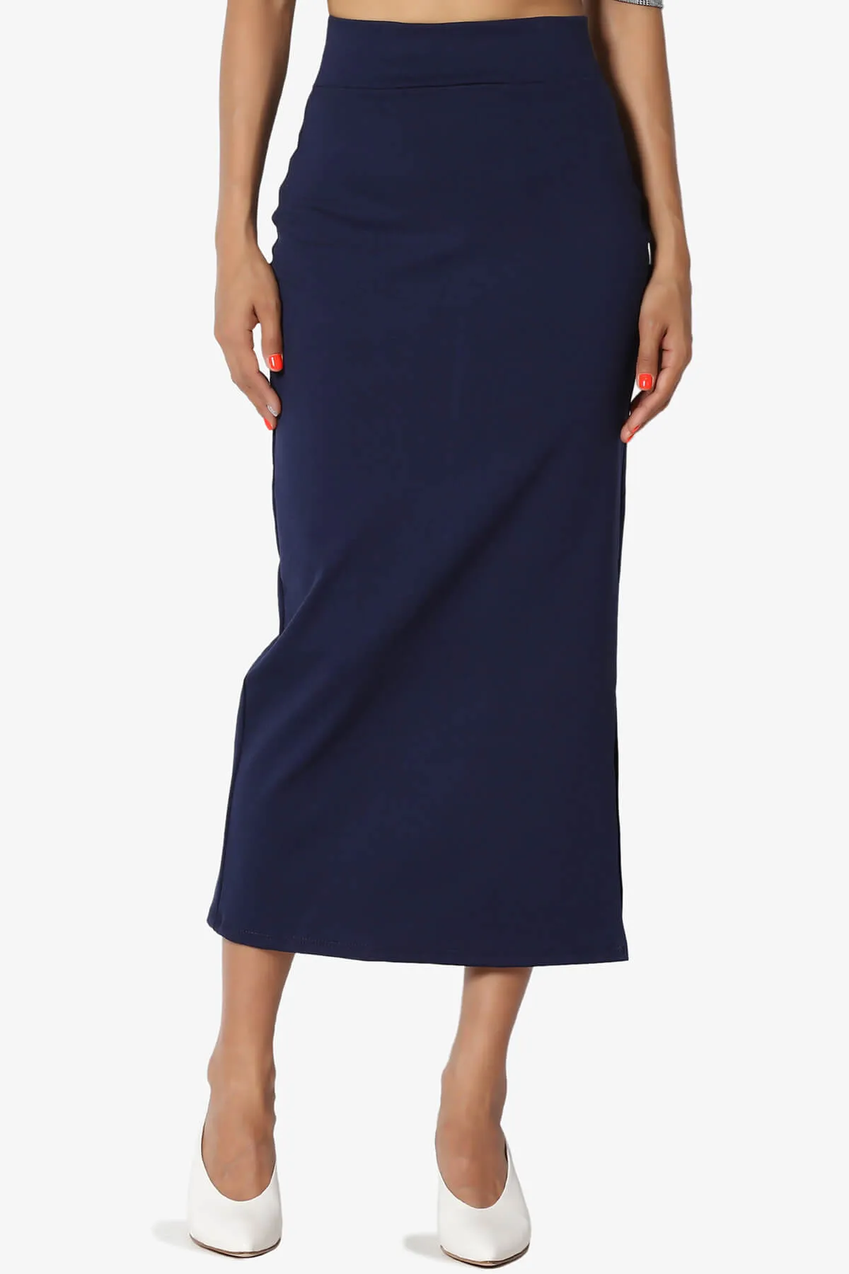 Carleta Mid Calf Pencil Skirt